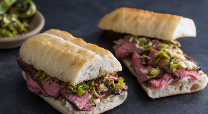 Grilled Hanger Steak Sandwich with Shishito Pepper Salsa